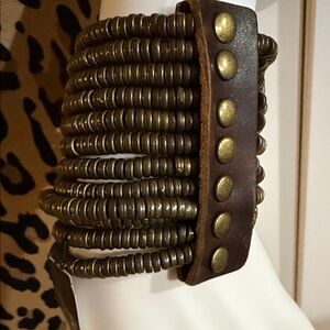 ABS Allen Schwartz Bronze Beaded Bracelet